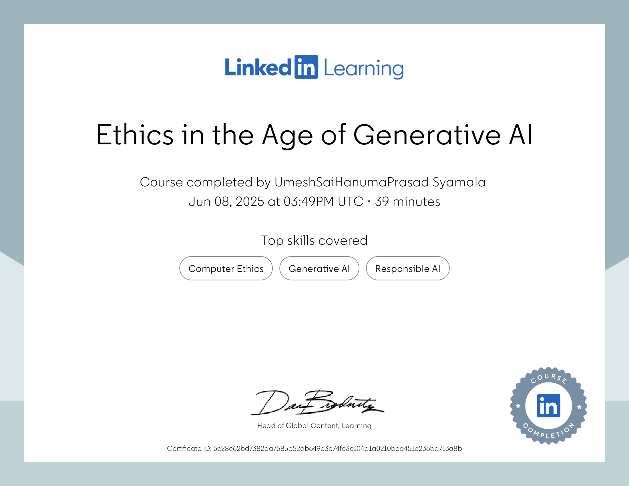 Ethics in the Age of Generative AI