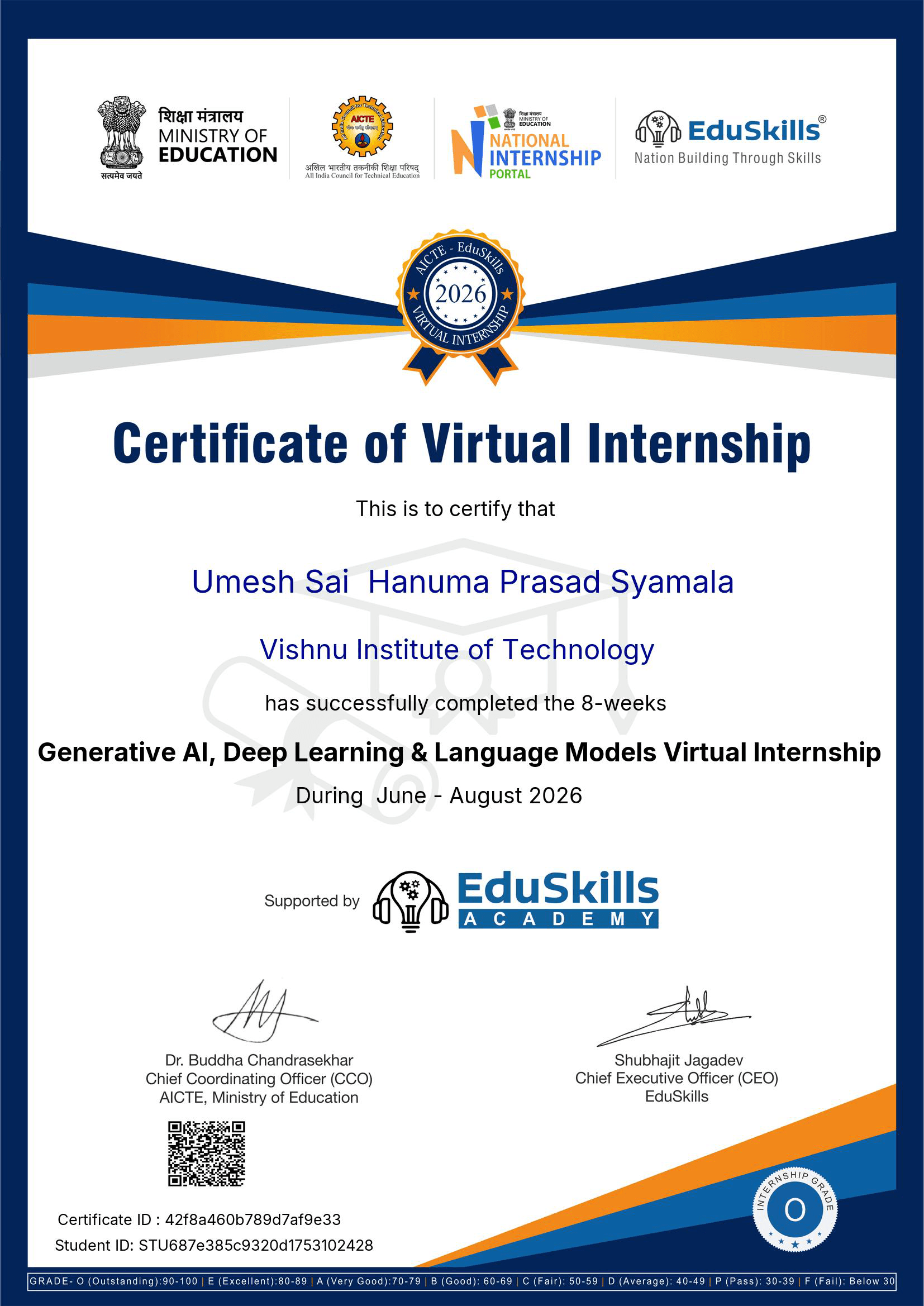 Generative AI, Deep Learning & Language Models Virtual Internship