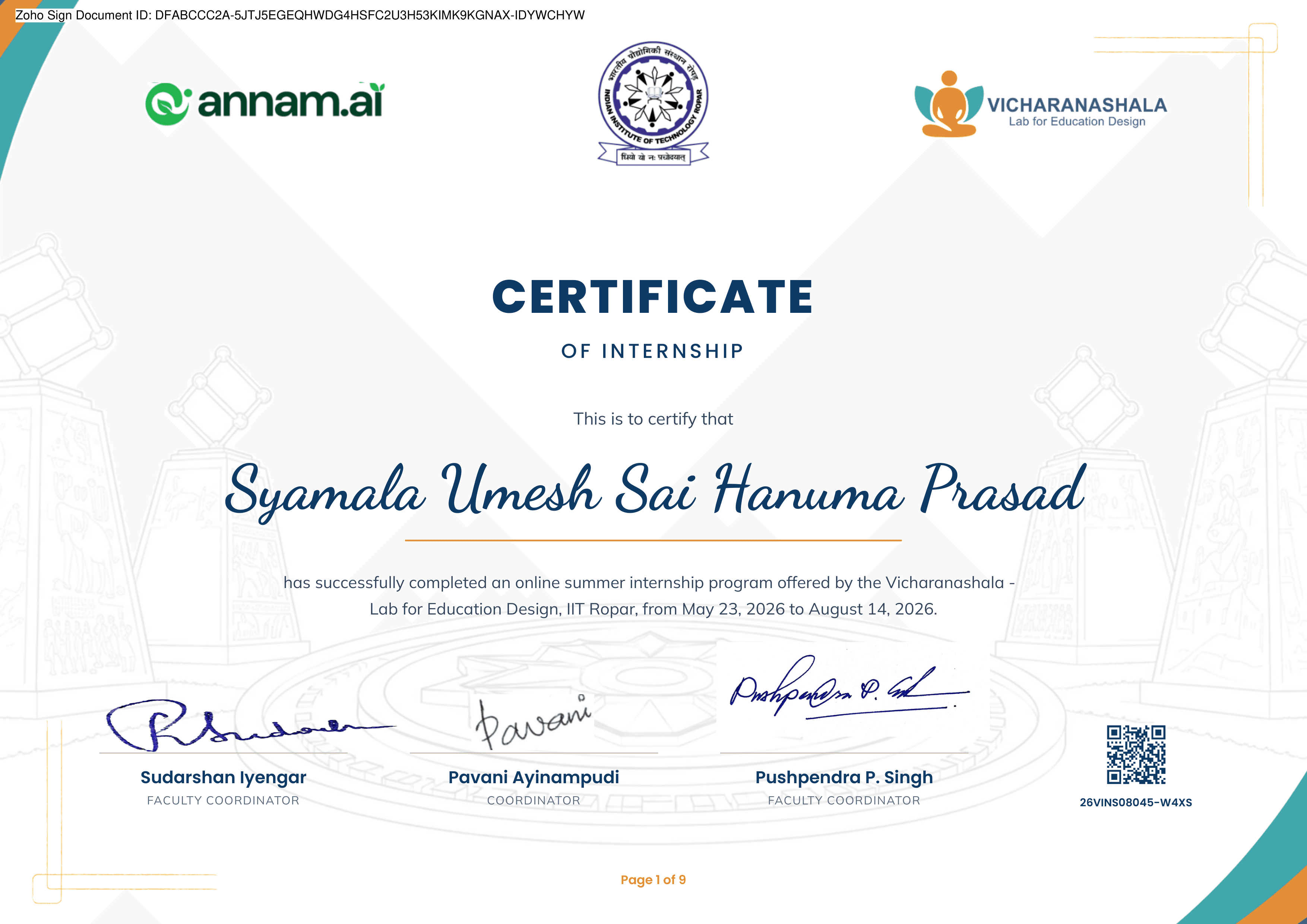 Summer Internship — Vicharanashala Lab, IIT Ropar