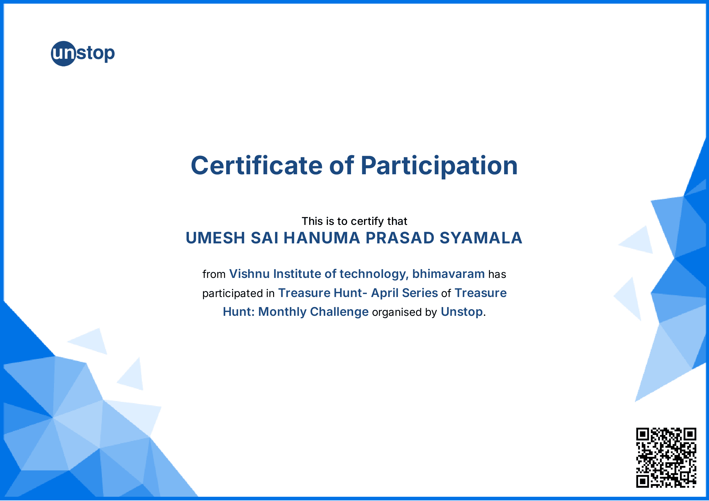 Unstop Tech Assessment & Challenge